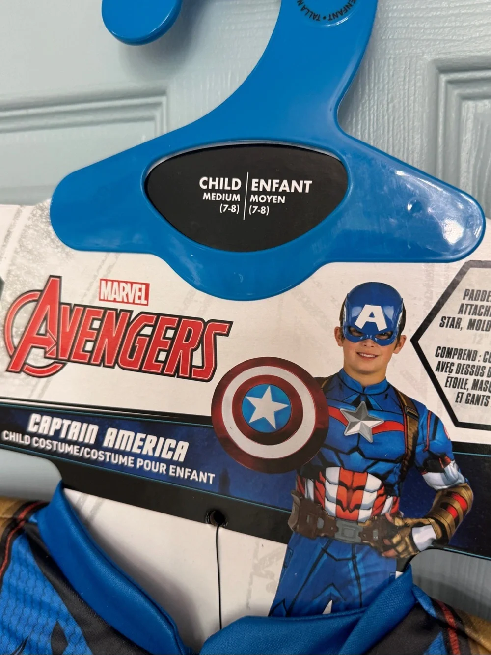 Marvel Avengers Captain America Costume Child Med 7-8 NWT Shield Mask Gloves Set